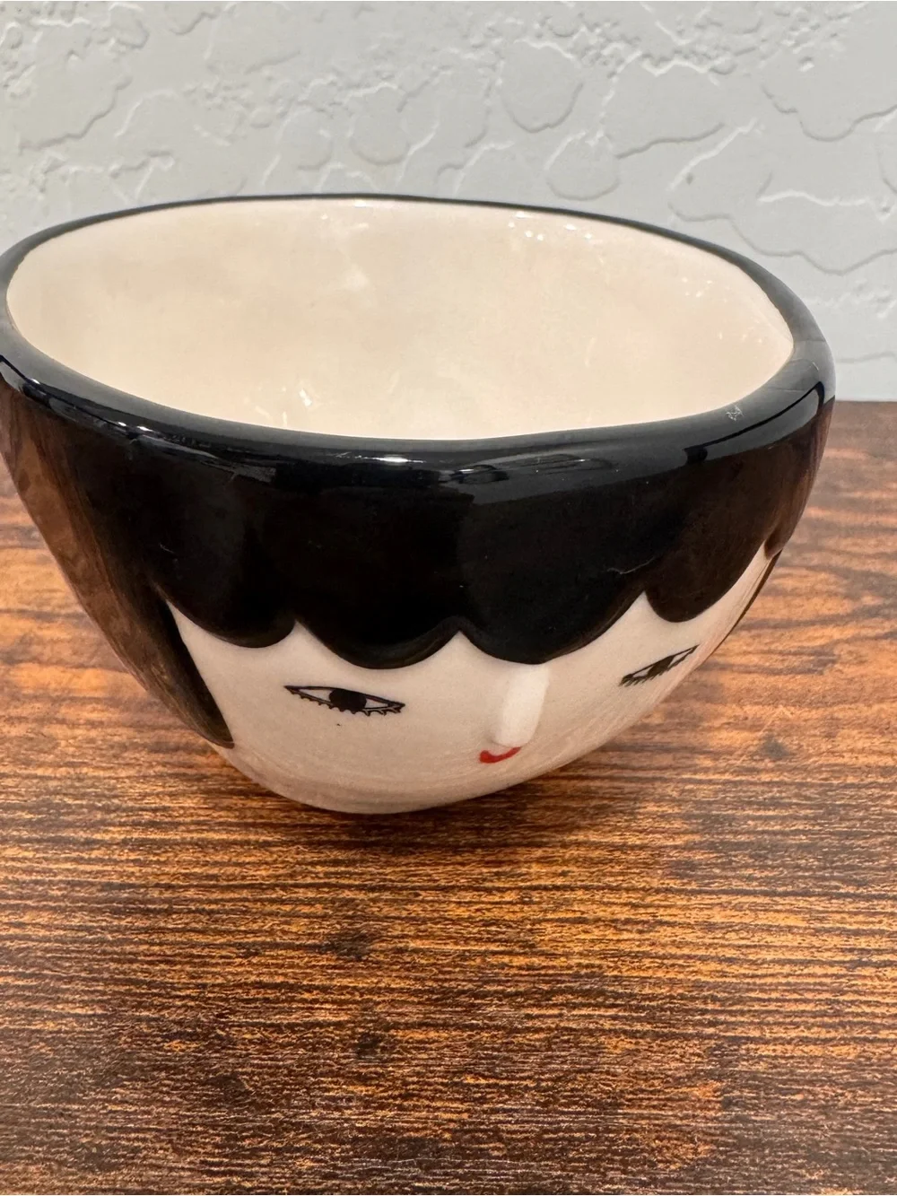 Kinska Face Planter Bowl Anthropologie Painted Ceramic Small 3” Tall